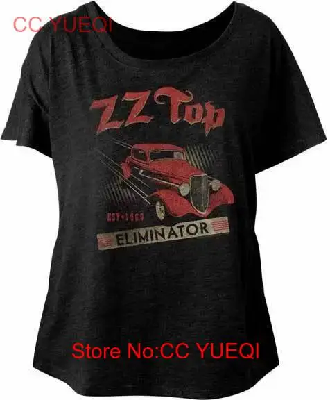 ZZ Top Eliminator Est 1969 Womans Dolman Fitted T Shirt Rock Music