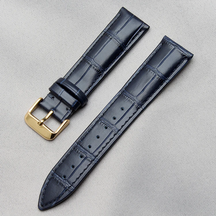 

Genuine leather watchband 14mm 16mm 18mm 20mm 21mm 22mm for Wrist bracelet Dark Blue cow leather straps for Tissot seiko omega