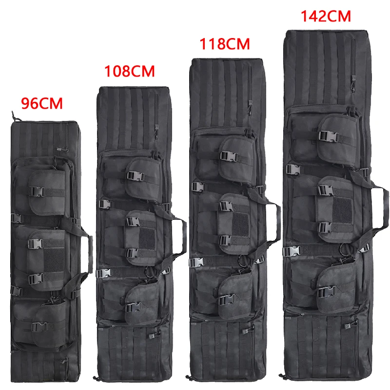 108/118/142CM Long Backpack for Hunting Fishing Tactical Accessories Protect Case Removable Pouch Molle System Outdoor Camping