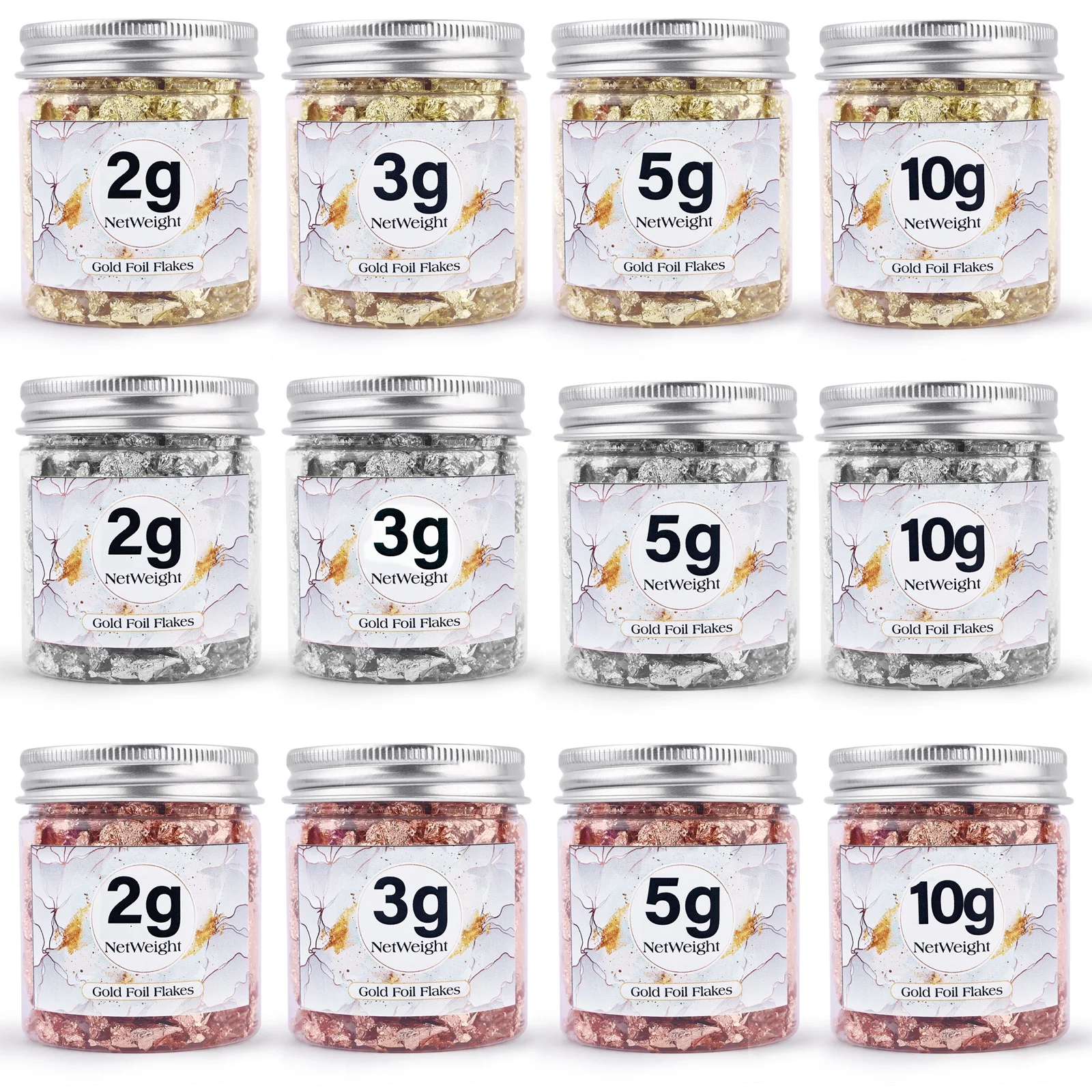2-10g Shiny Foil Flake Resin Epoxy Mold Art Decoration Gold Color Foil Fillings for Resin Jewelry Making Nails Art Crafts Filler