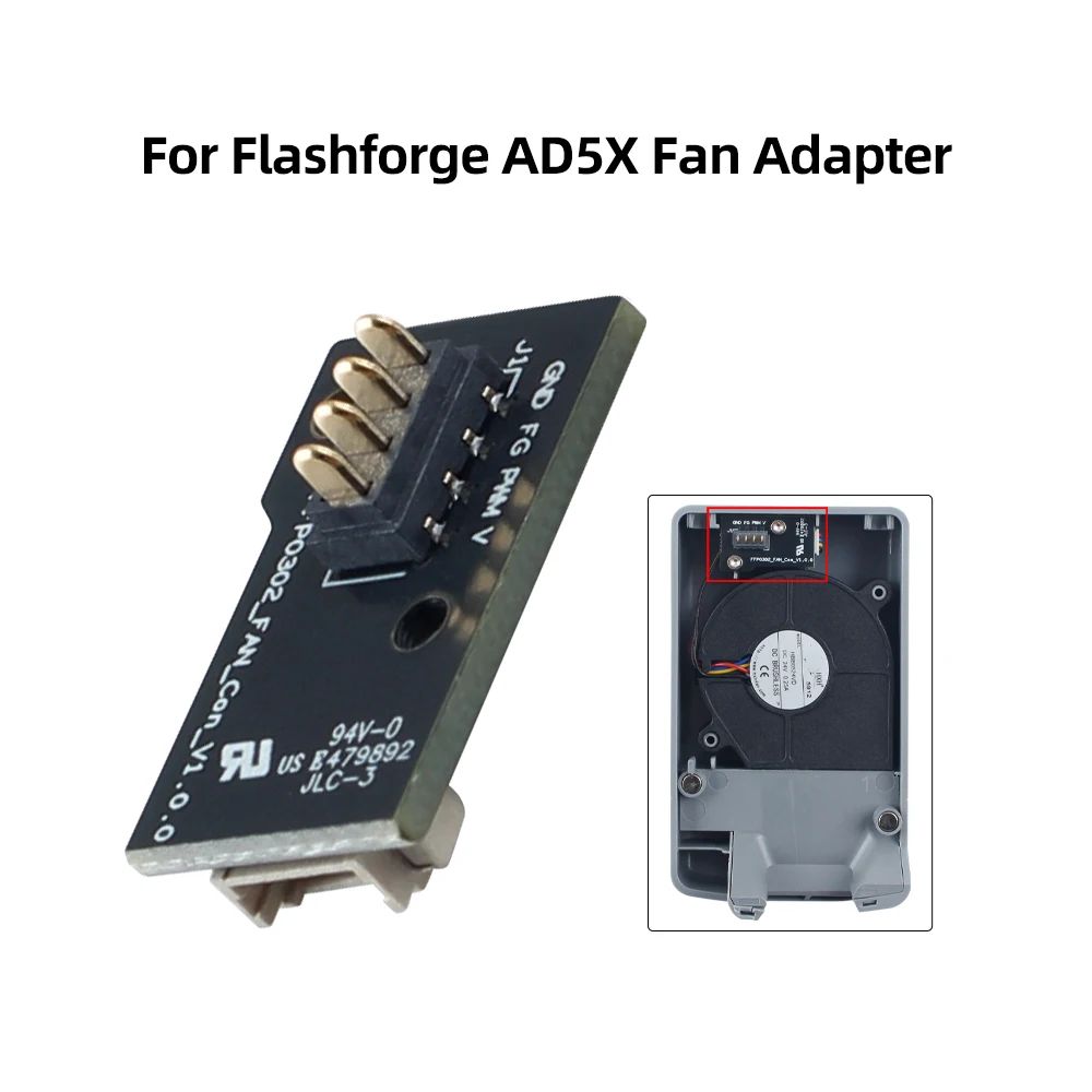 Upgraded For Flashforge AD5X Fan Adapter  Simplify Wiring And Facilitate Maintenance Fan Adapter For AD5X 3D Printer Parts