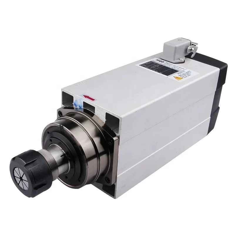HQD Air Cooled Grinding Spindle Motor Air Cooling Square Shape Spindle Motor For CNC Router High-speed CNC Machine Tools