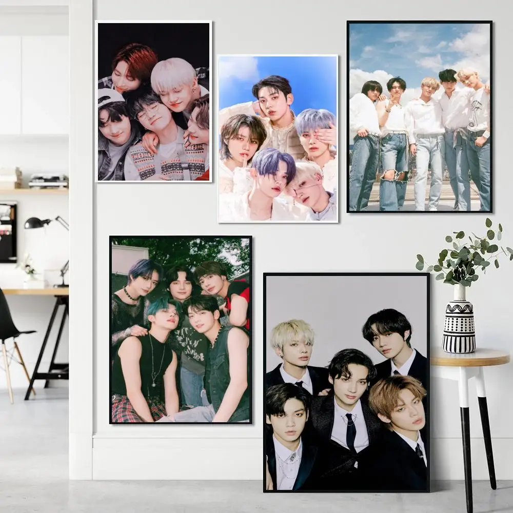 Popular South Korean boy group Tomorrow X Together Poster Wall Sticker Bedroom Bedside Modern Art Indoor Hanging Painting