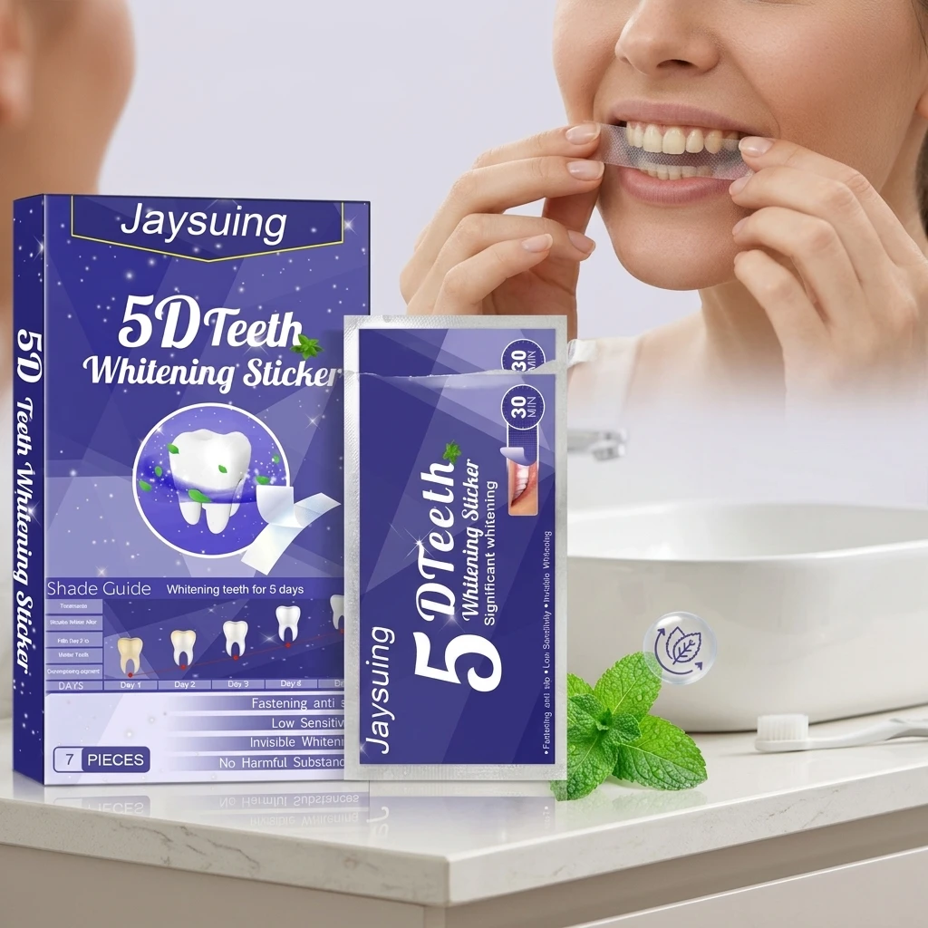Purple Teeth Whitening Strips Lighten Yellow Tooth Remove Stain Reduce Sensitivity Brightening Dental Oral Hygiene Care Patches