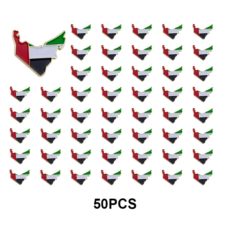 

100-50-10-5-1 PCS United Arab Emirates Pin Back Badge Laple Pin Badges Brooch