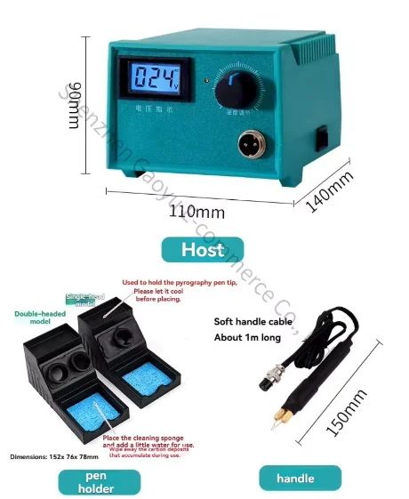 New Digital Pyrograph Machine Professional Pointer Pyrograph Gourd Adjustable Temperature  Heat Transfer Electric Branding Pen