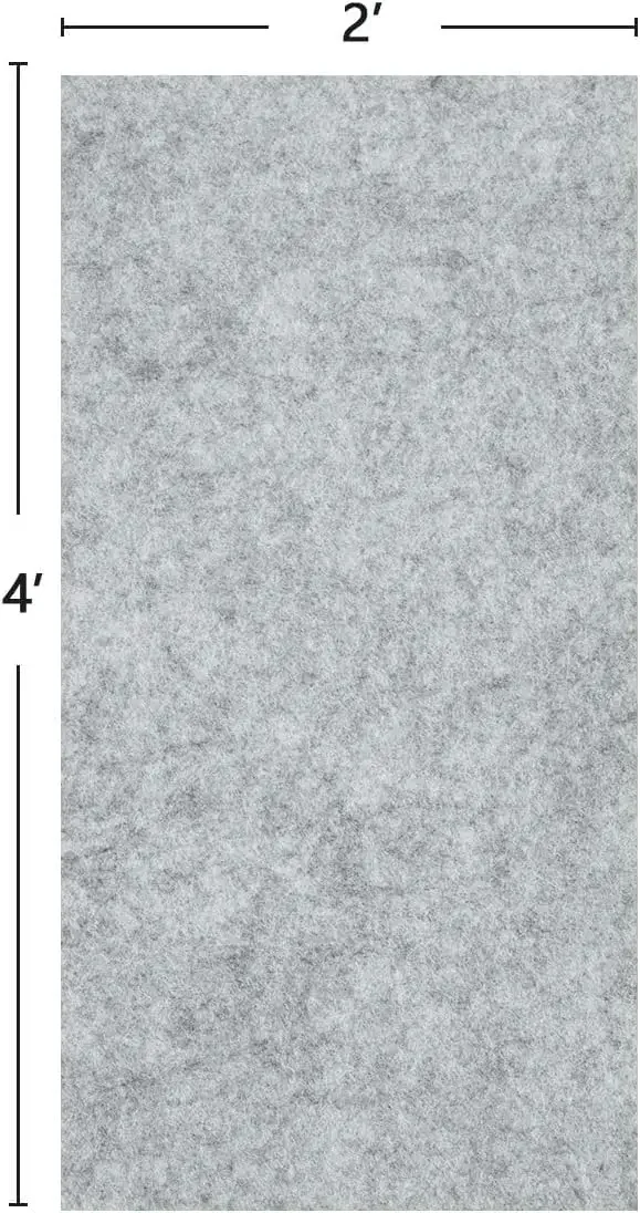 Rutschfestes Teppichpolster, 4 x 6 Fuß, 4/25 Zoll dickes, mit Filz gepolstertes Gummi-Teppichgreiferpolster