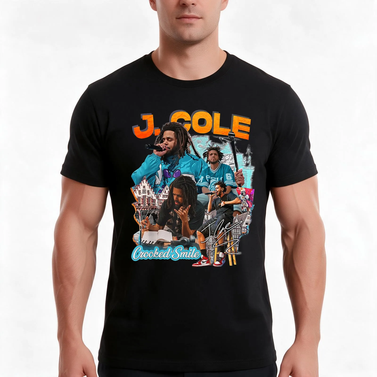 J.Cole Tee For Men Women Rapper Retro Vintage T-Shirt Summer Casual Cotton Tee, Unisex Men Women
