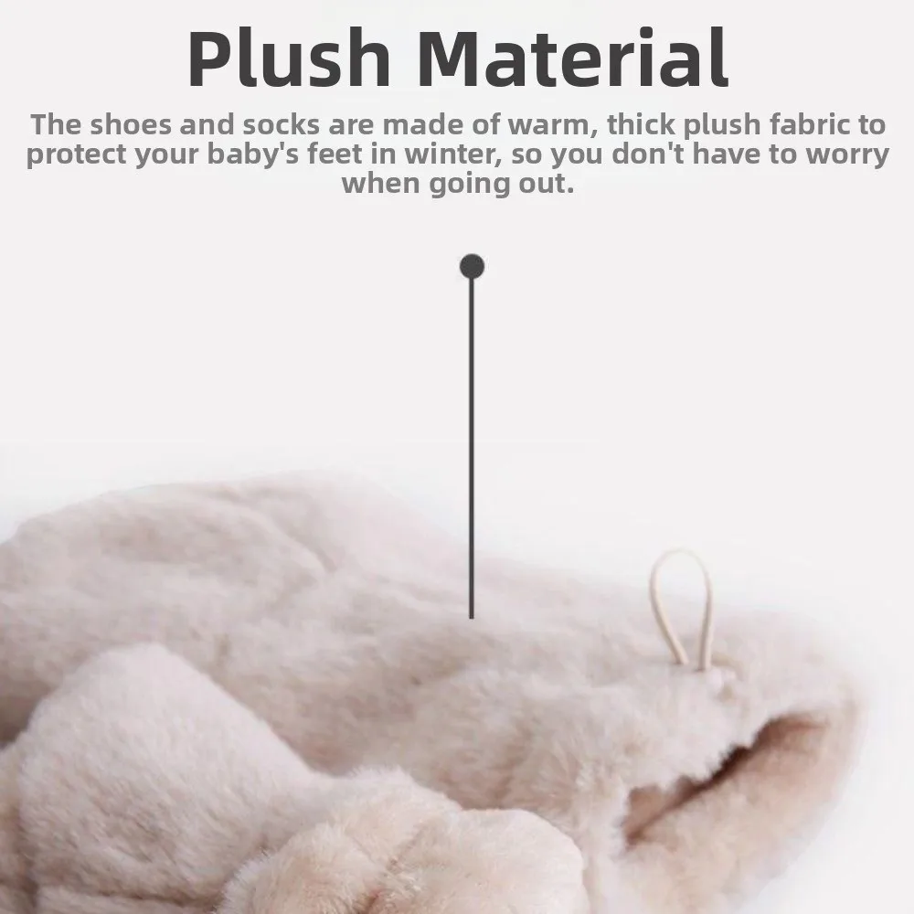 Cute Thickened Newborn Baby Socks Solid Color Warm Kids Floor Socks Anti-slip Children's Sleeping Sock Winter