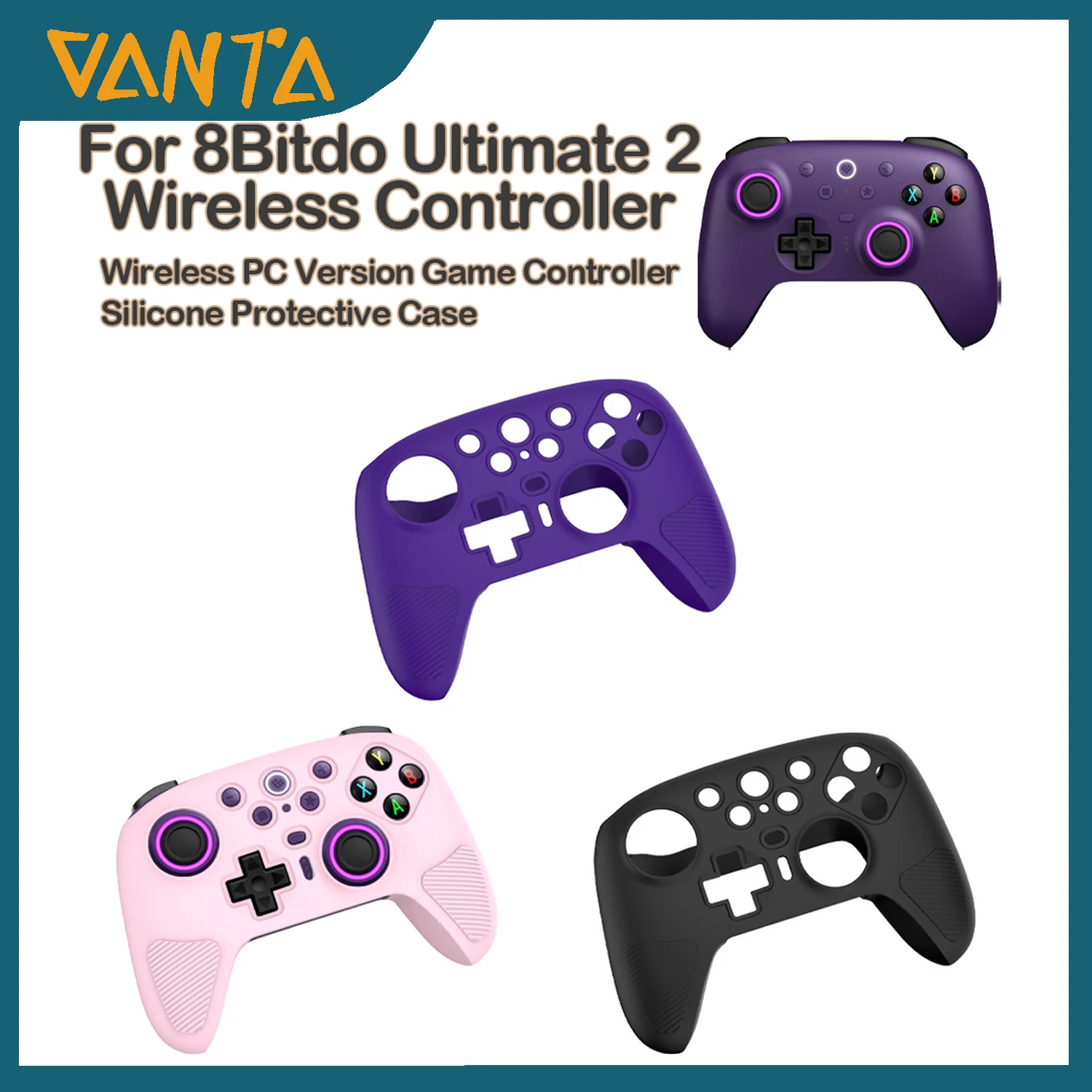

Silicone Protective Skin Cover Shell For 8BitDo Ultimate 2 Anti Slip Shockproof Solid Protect Skin Cover Gaming Accessories