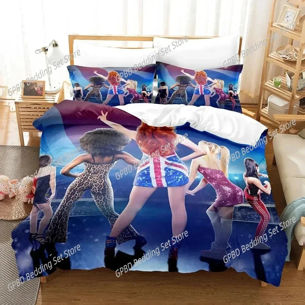Popular S-Spice 90S Girls group Bedding Set,Duvet Cover Comforter Bed Set Quilt Cover,King Queen Twin Size Boys Girls Adults