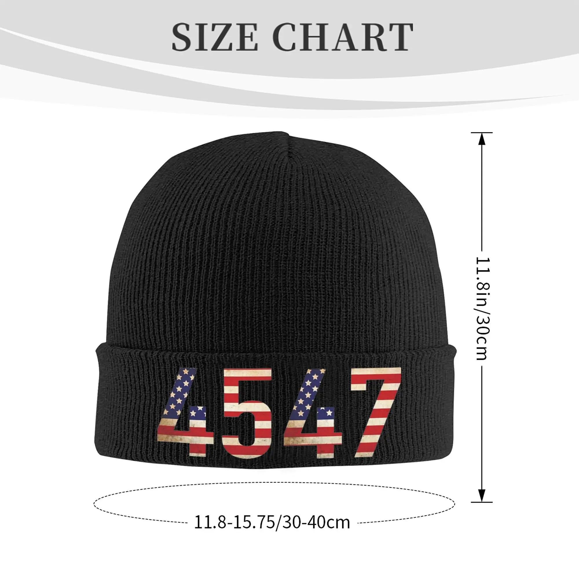 Unisex Cuff Beanie 45 47 Trump 2024 Elections  Accessories Winter Warm Skullies Knitted Caps  Beanies Skullies