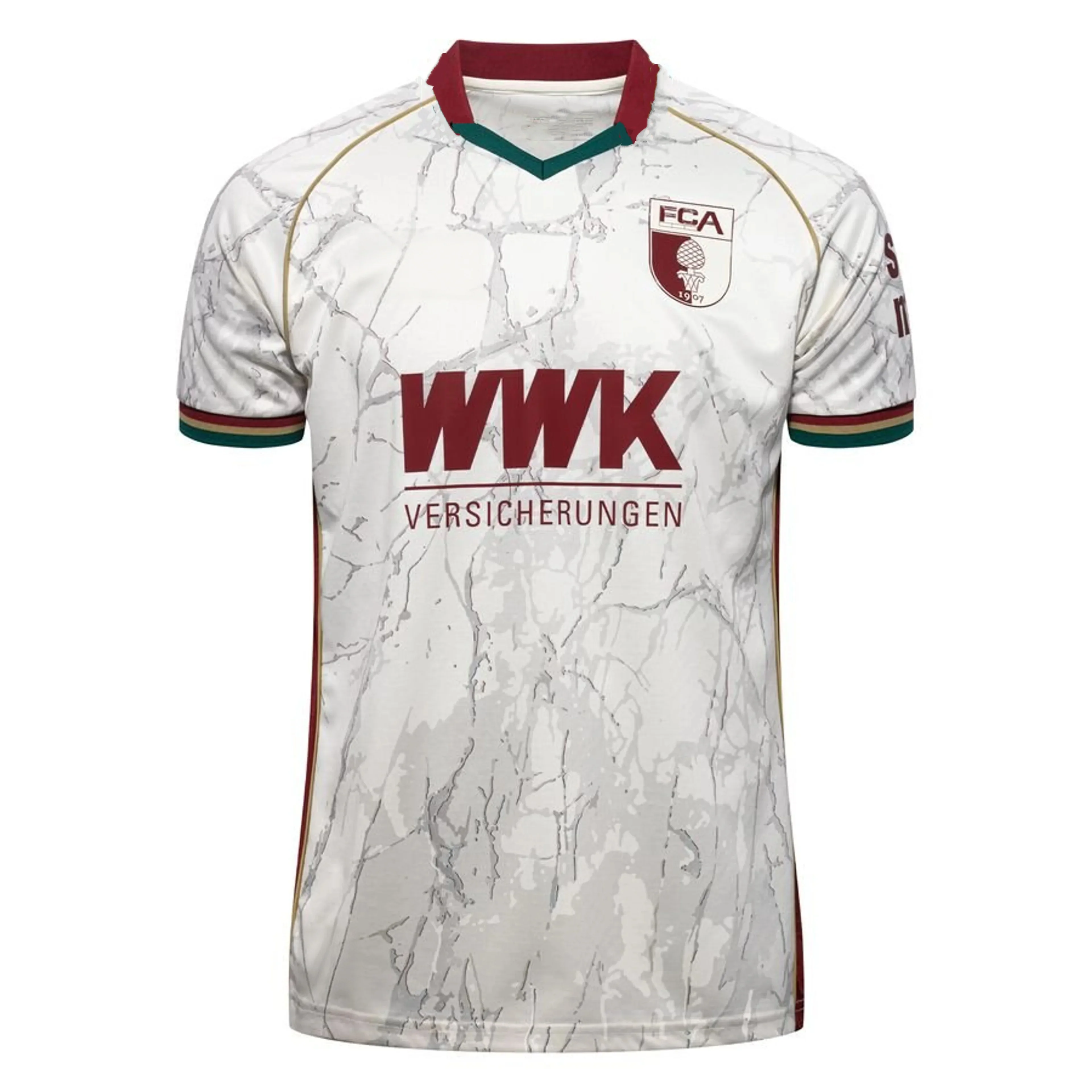 2027 Neues FC Augsburg Herren Fußballtrikot 3D-Druck Y2K Oversized Familien-Freizeit-T-Shirt Geeignet für Alltag und Training – Detail 4
