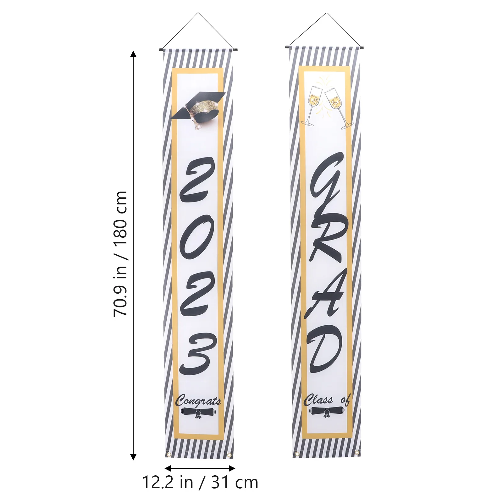 

Graduation Season Decorative Door Curtains Grad Porch Sign Couplets 2023 Graduation Party Supplies Polyester Banners