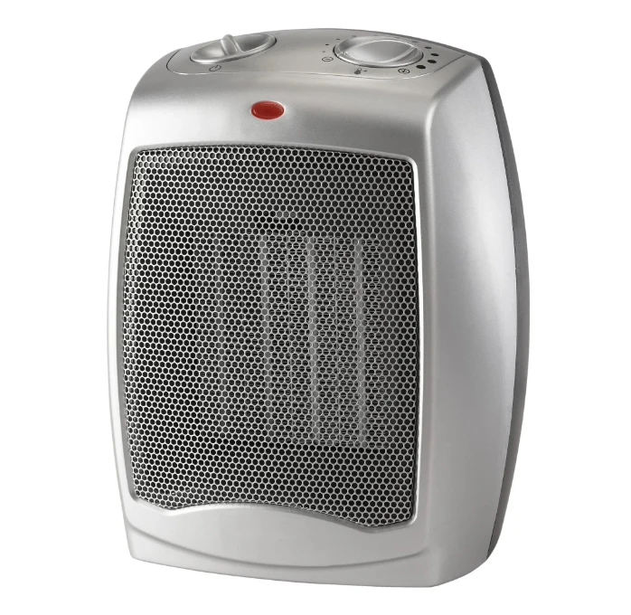 

Lasko 1500W Electric Ceramic Space Heater with Adjustable Thermostat, 754200, Silver