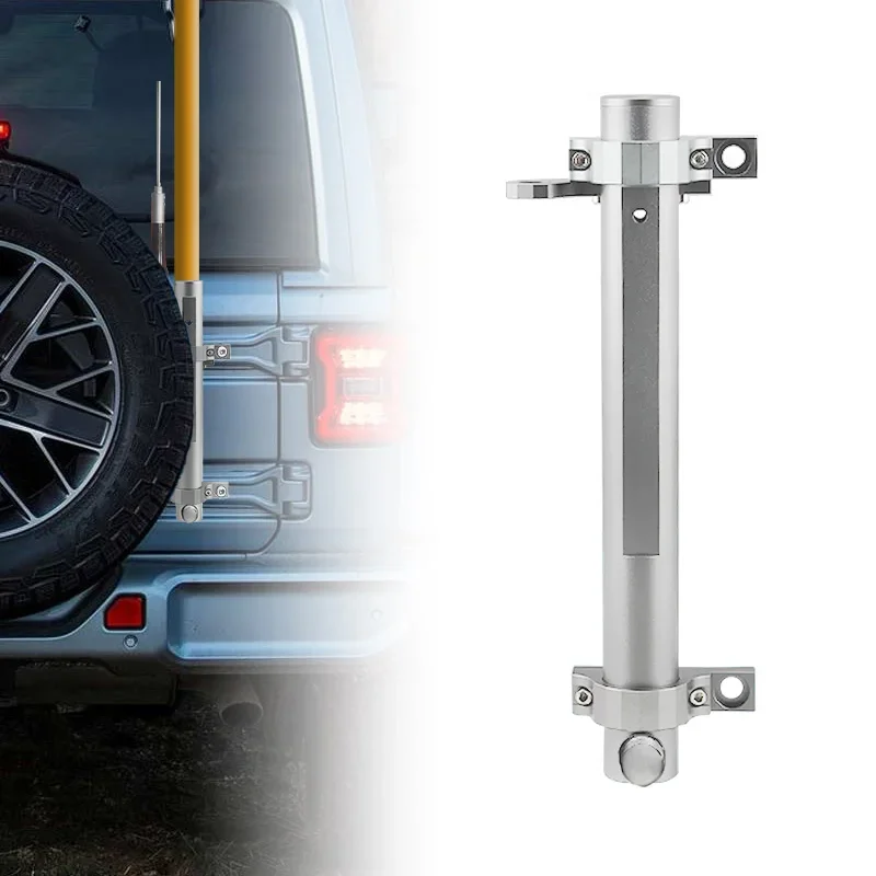 Flag Pole Holder Tailgate Hinge 2-in-1 Antenna Base Flagpole light Bracket For Jeep Wrangler JK JL 2007-2024 Multifunctional