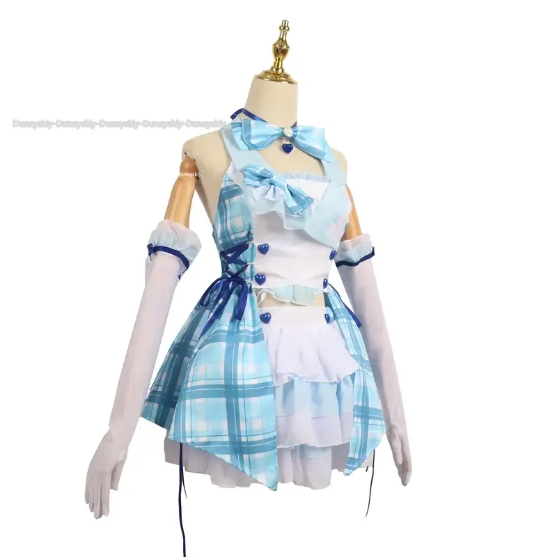 Anime Game Nekopa Vanilla Chocola Cosplay Costume Nekomimi Paradise Wig Printing Maid Attire Woman Sexy Kawaii Carnival Suit