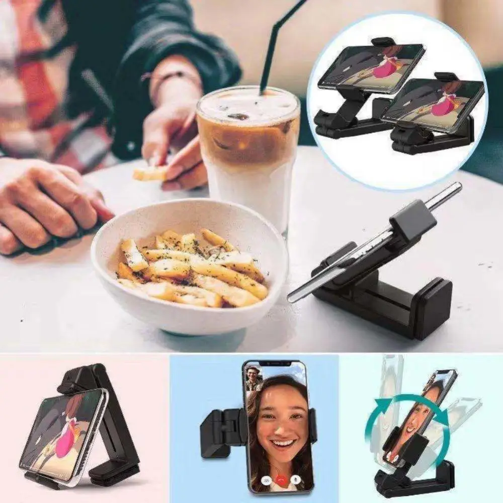 Portable 360 Degree Rotating Phone Holder Clip Creative Foldable Airplane Train Seat Mount Phone Support Rotatable Mini New