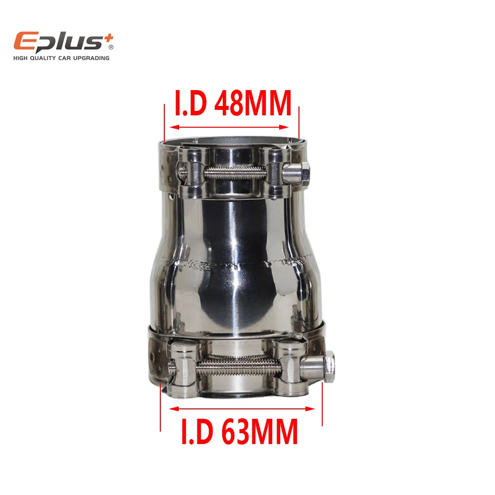 39mm tot 54mm Tussen Universele Rvs Reducer Adapter Rechte Auto Motor Uitlaatpijp Uitlaat Pijpleiding Gelaste pijp
