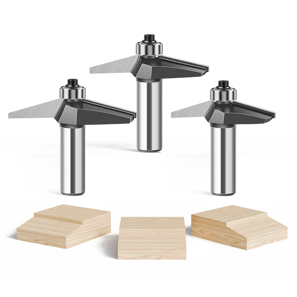 15 degree Chamfer Edge Forming Router Bit 12mm 1/2inch Shank Bevel Flush Trim Bit Woodworking Milling Cutter Bits