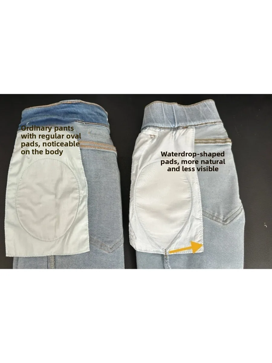 شورت جينز نسائي عالي الخصر، مثير ونحيف مع حشوة لرفع المؤخرة، تصميم أمريكي جريء بلون أزرق فاتح #3