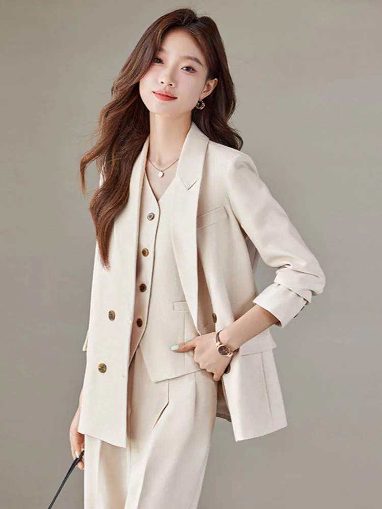 Workplace Suit Vest Three-Piece Business Suit Female Foreign Trade European and American Business Formal Wear Manager Work