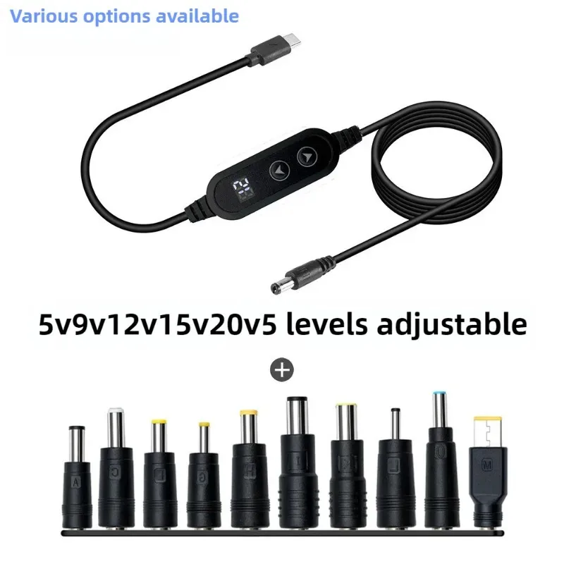 Computer Connectors USB C To DC Boost Cable – Type C To DC 5V-12V Fast Charging Power Converter Adapter for Router TV Box