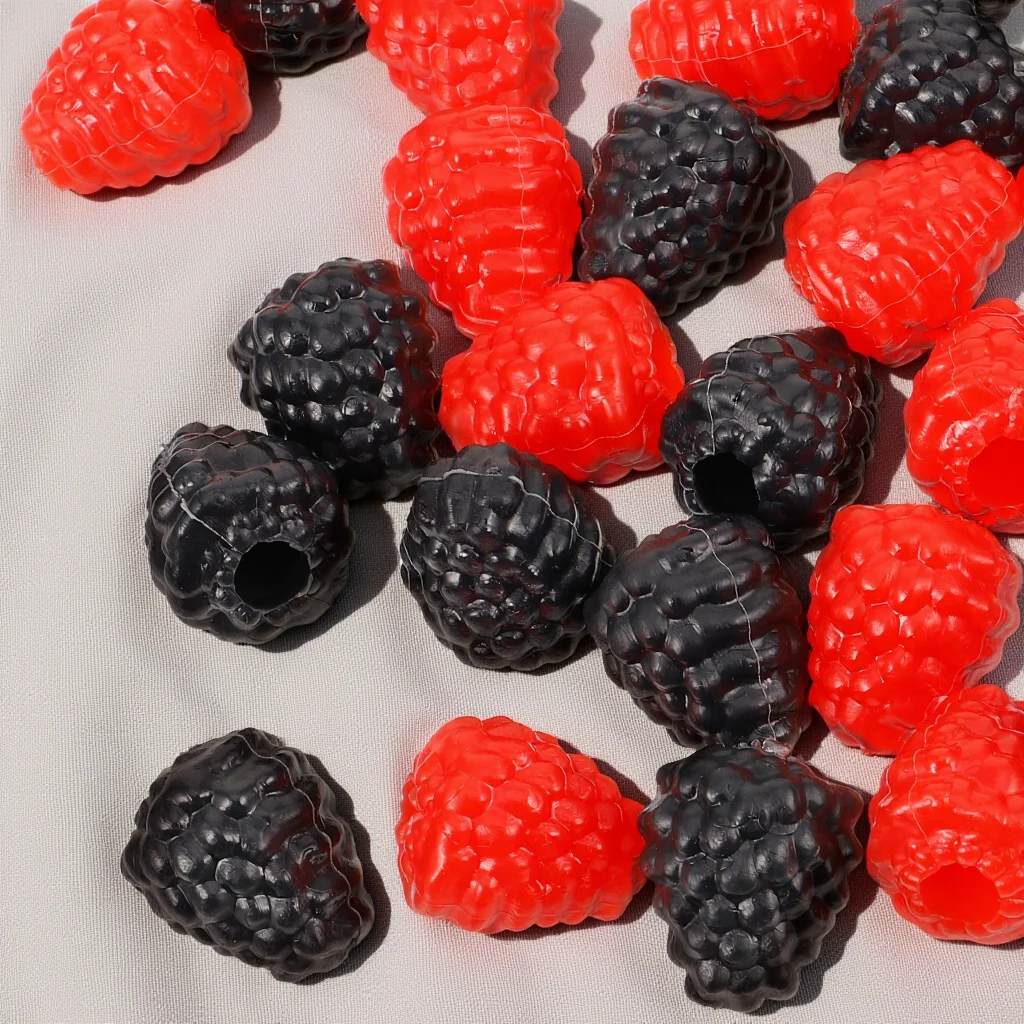 

40Pcs Simulation Raspberry Decor Display Fruit Models for Photography Party Gifts Simulation Raspberry Fake Fruit