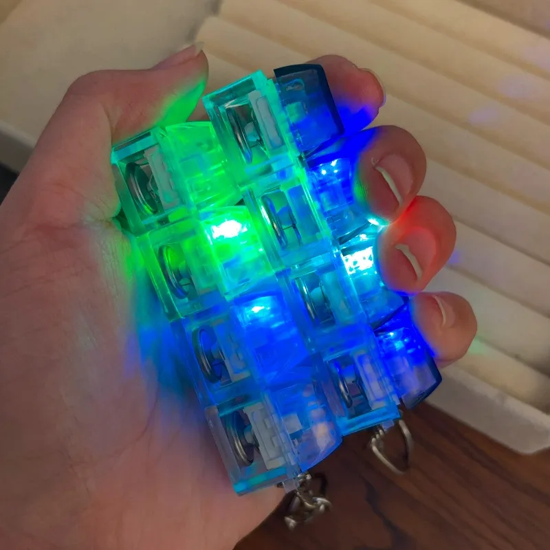 1-2pcs Key Mechanical LED Light Up Keychains for Stress Relief Tool Keyboard Enthusiasts for Backpack Bag Women Men Funny Gifts