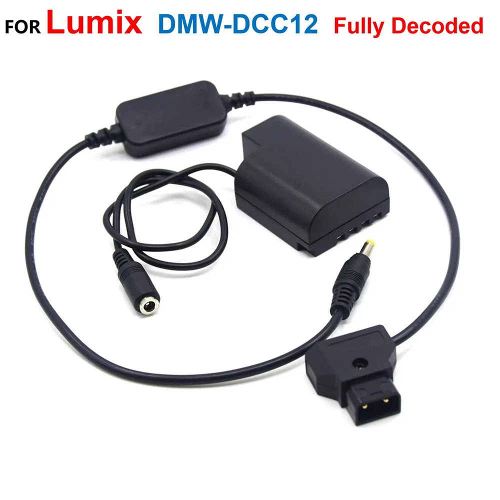 

D-TAP Step-Down Power Cable DCC12 DC Coupler Fully Decoded DMW-BLF19E Dummy Batter For Lumix DMC-GH3K DMC-GH4 DMC-G9 DMC-GH5S