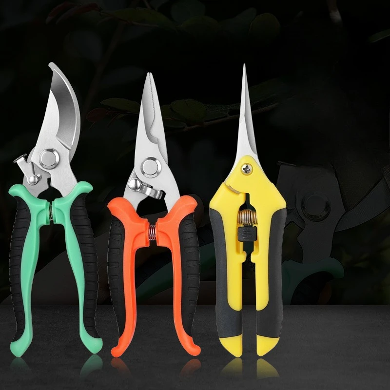 

Набор из 3 секаторов из нержавеющей стали, секаторы и машинки для стрижки садоводства, многофункциональные инструменты для садов фруктовых деревьев