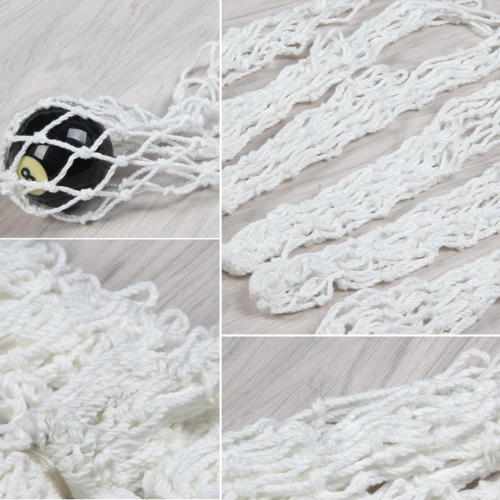 

6 Pcs Mesh Bags Billiards Sub-mesh Nets Pocket Pool Table Pockets White Snooker