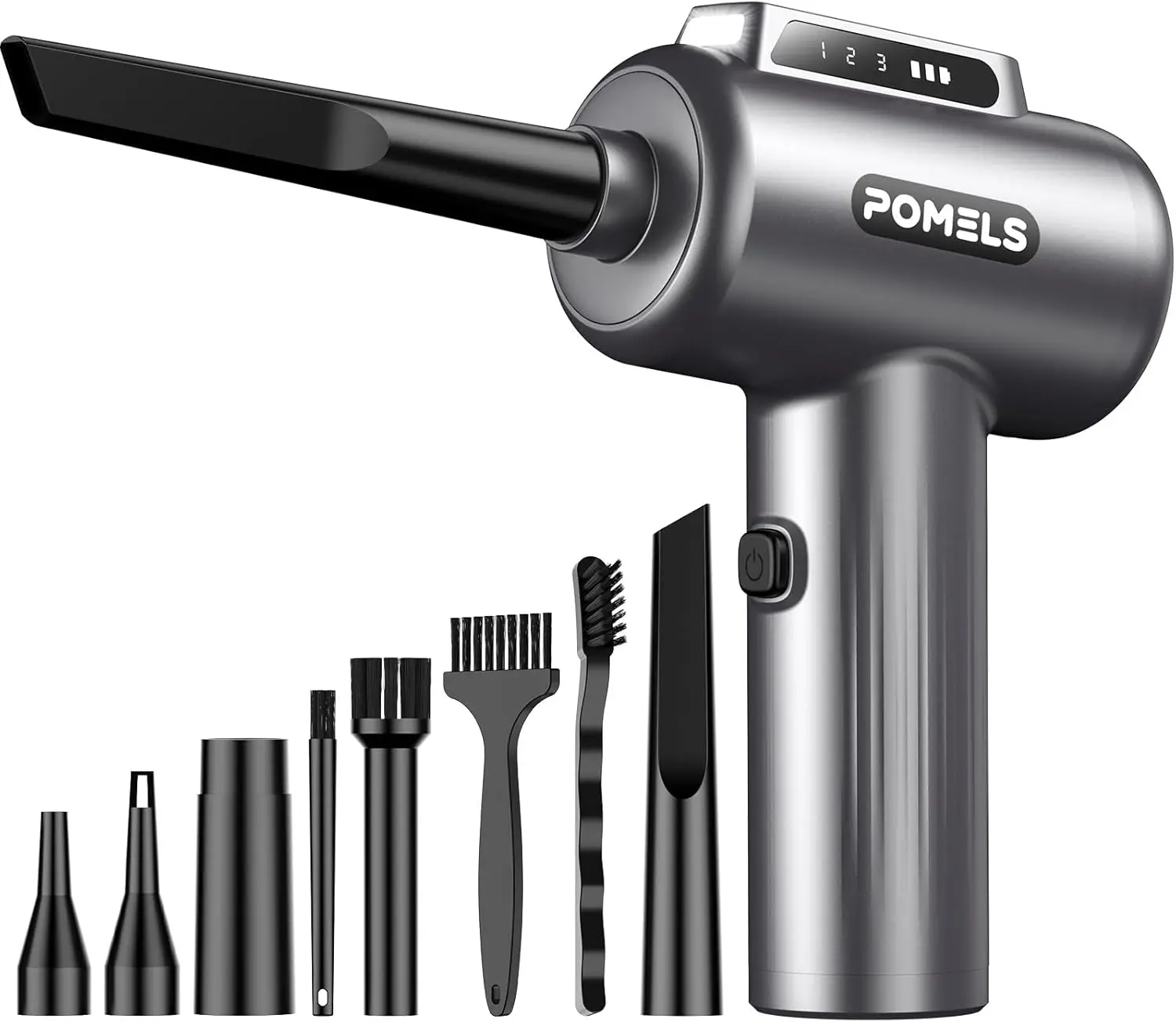 

Электрический воздуходув с LED-подсветкой, 3 скорости, регулируемый, перезаряжаемый, беспроводной, для чистки компьютеров, автомобилей и дома