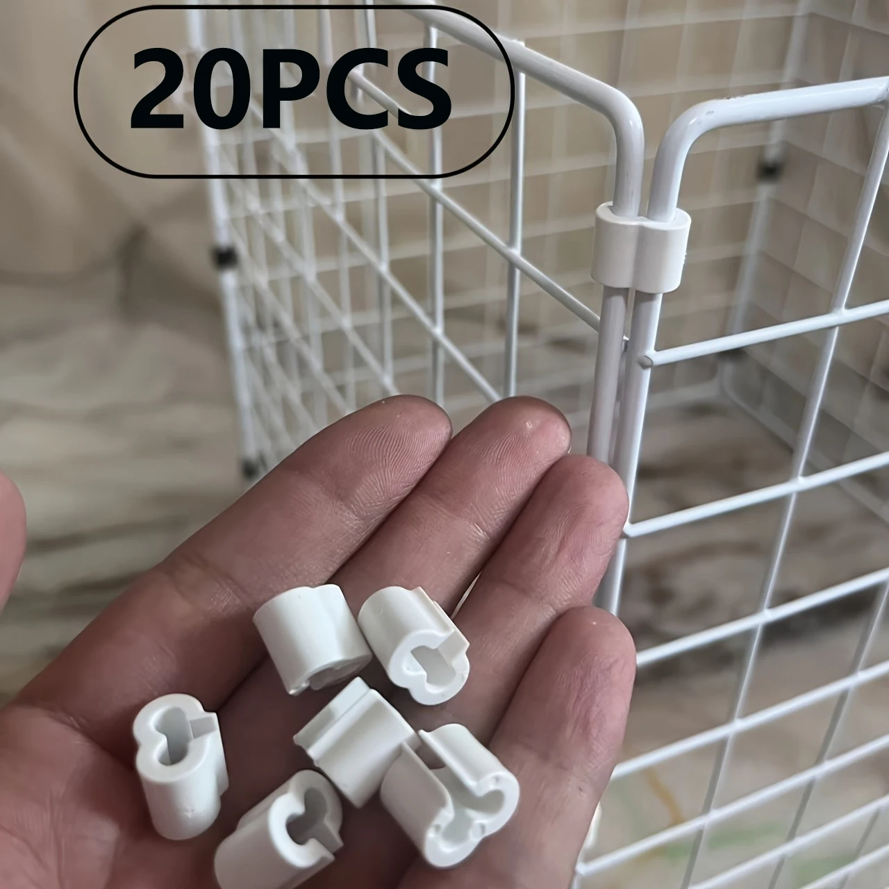 A Set of 20 Plastic Y-Connectors, Designed for Assembling Modular Grid Panel Kits, Used for Pet Fences, , Easy Installation