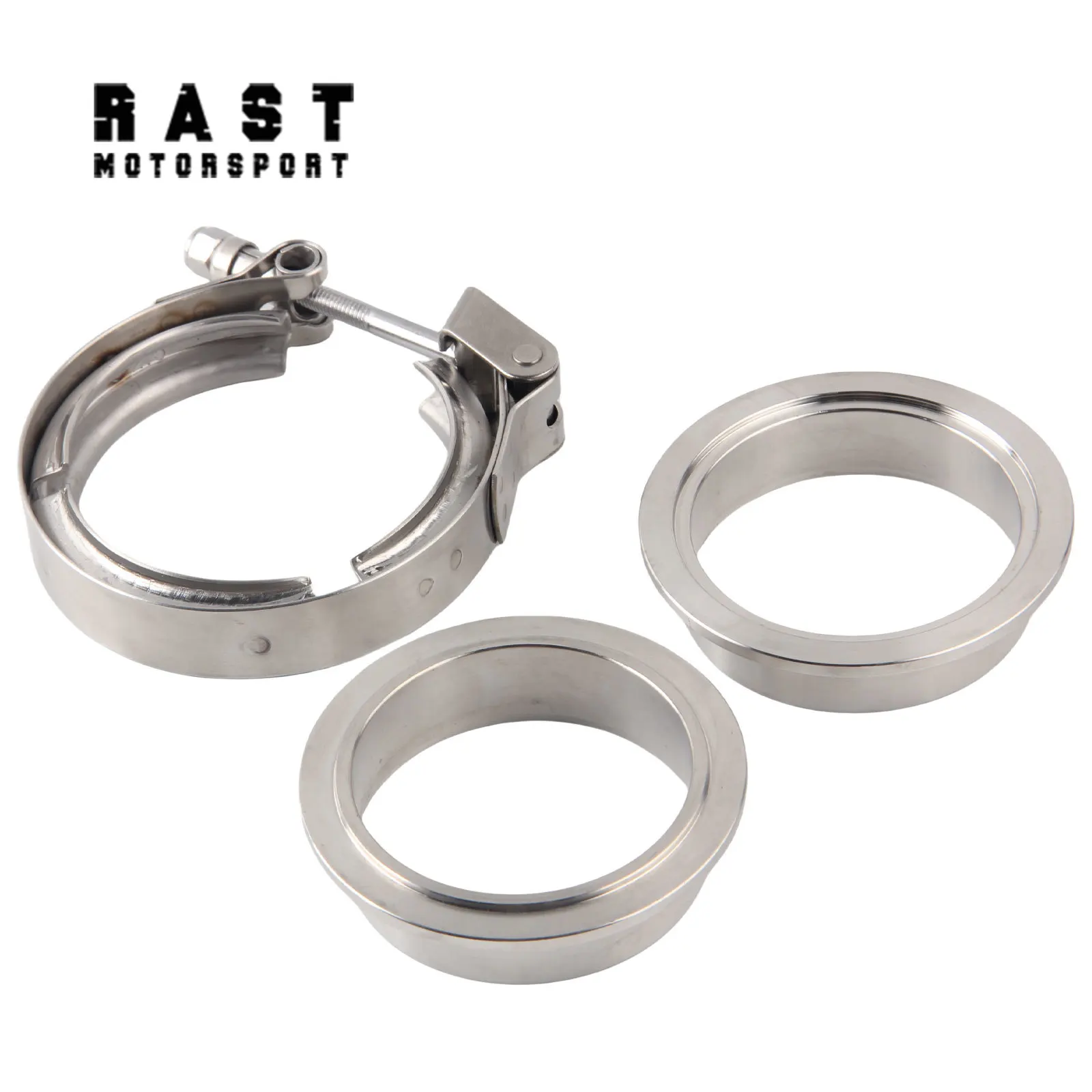 

Quick Release V Band Clamp 2.5' 3' 3.5' with Male Female Flanges Stainless Steel for Turbo Downpipes Automotive Repair Tool