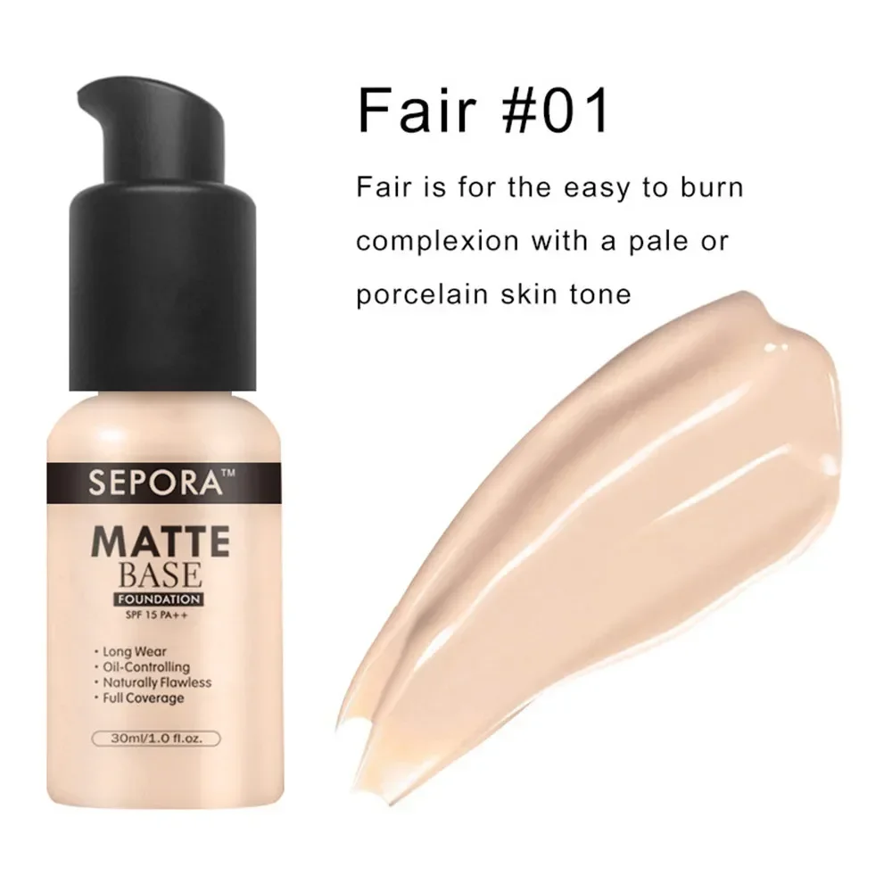 30ml Matte Makeup Foundation Cream for Face Concealing Eye Dark Circle Liquid Long-lasting Corrector Cream Cosmetic