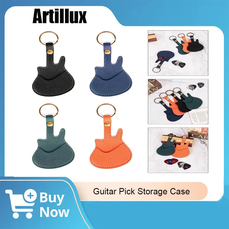 

1Pc Guitar Pick Storage Case PU Texture Comfortable Multipurpose Protective Pick Case For Guitar Ukulele Parts & Accessories