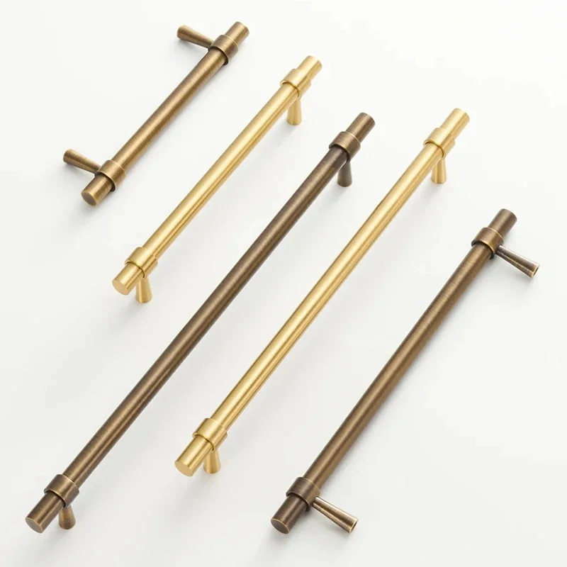 

Solid Brushed Antique Brass Bronze 500mm 19.5'' Inch Pull Cabinet Knobs T bar Funiture Wardrobe Appliance Handle