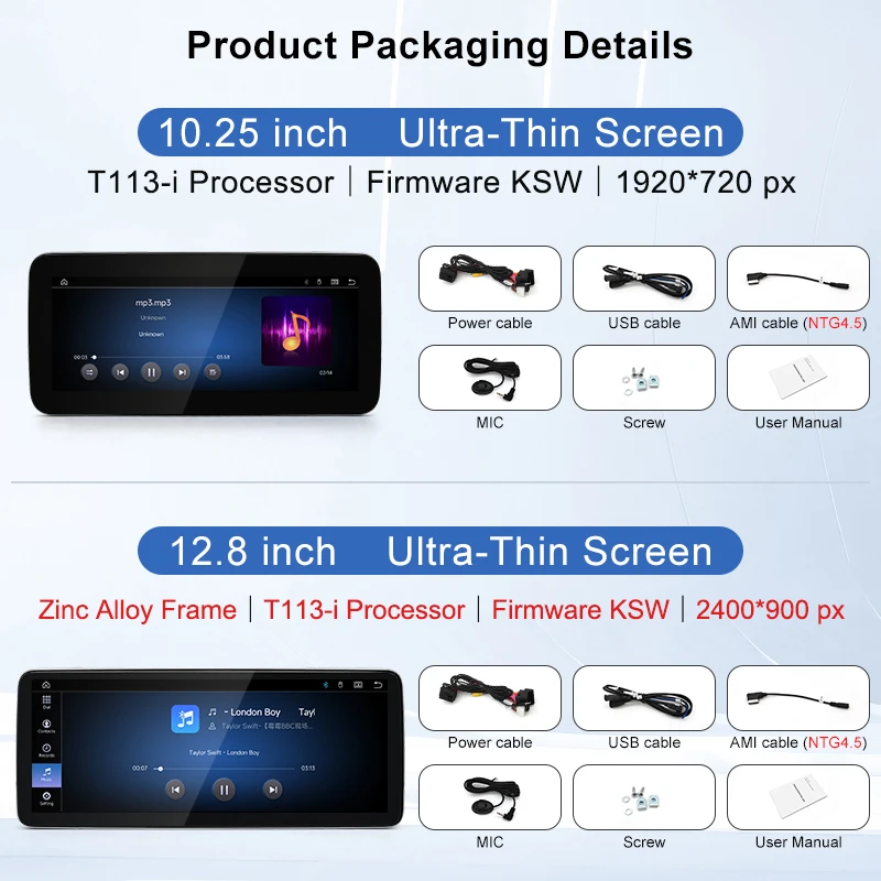 Linux System 12.8 Thin Screen 2400X900 For Mercedes Benz A Class W176 CLA C117 GLA X156 Wireless Carplay Android Auto Car Player