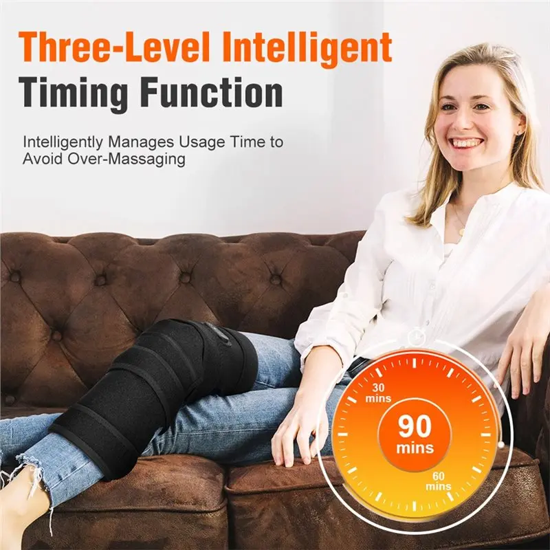 加熱マッサージ膝パッド 拡張版 加熱膝パッド 温熱膝マッサージ器 加熱パッドマッサージ器 痛みを和らげる (EU) EUプラグ