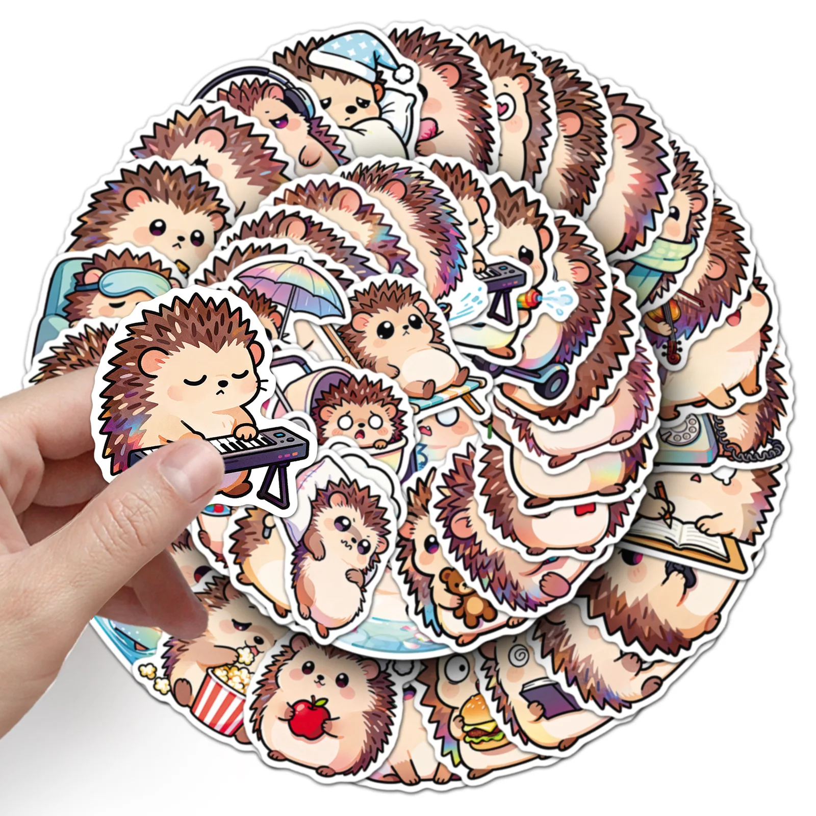 50PCS Cartoon Igel Aufkleber DIY Telefon Laptop Gepäck Skateboard Wasser Tasse Wasserdichte Graffiti Aufkleber Spaß für Kinder Spielzeug Geschenke