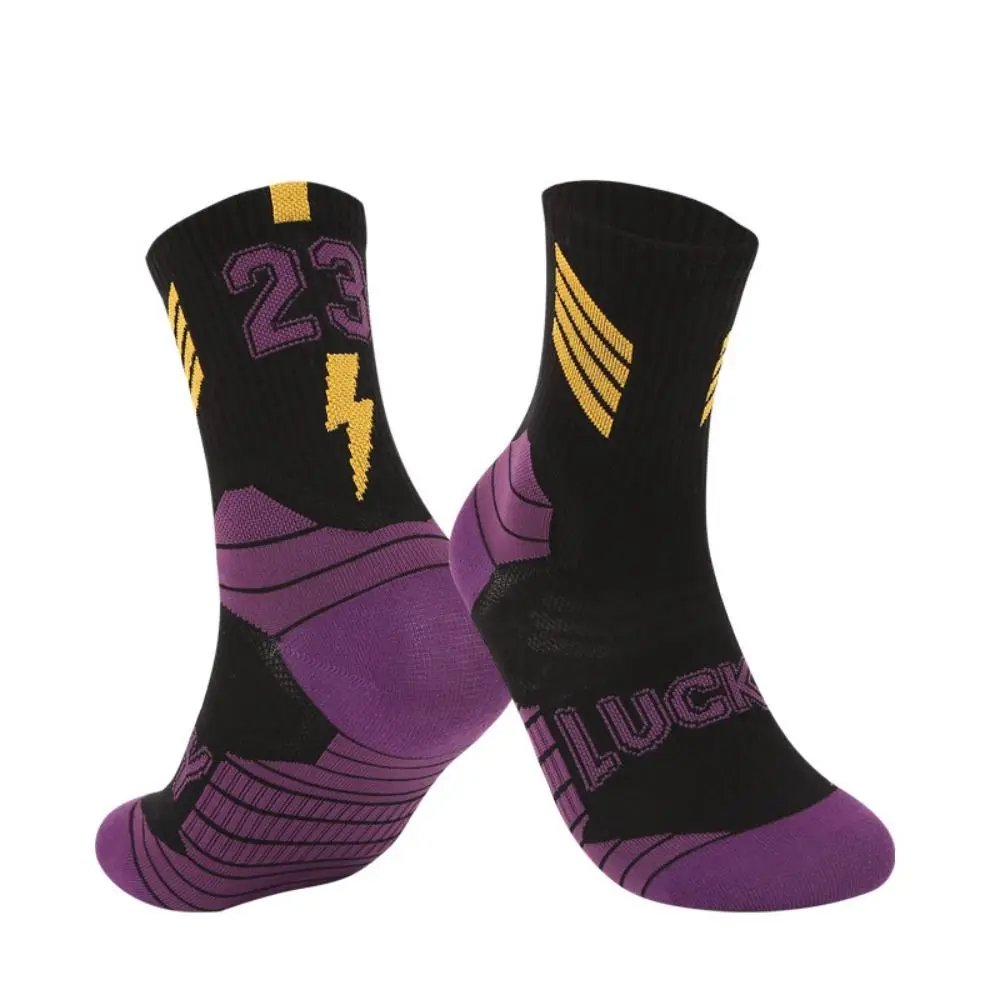 1 زوج موضة جوارب كرة السلة القطنية طويلة أنبوب على شكل عدم الانزلاق الأطفال جوارب لكرة القدم عادية حماية القدم منشفة الجوارب ركوب الخيل #1