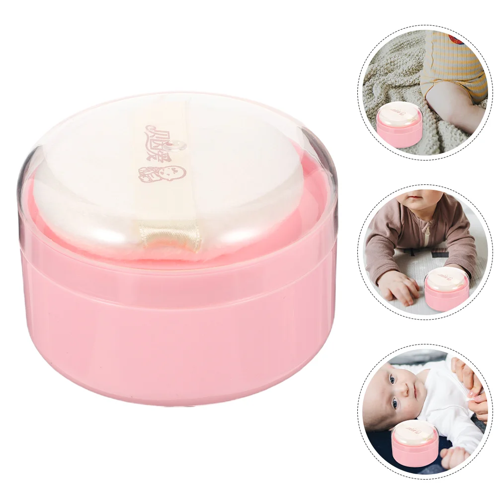 Body Powder Puff Box Small Case Loose and Container Baby Synthetic Sponge Empty Child