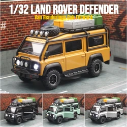 1/32 Land Rover Defender Van Renderings Cab Forward Toy Car Model Diecast SUV Off Road Bus Vehicle Miniature Collection Gift Kid