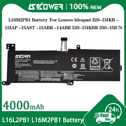 SKOWER L16M2PB1 Laptop Battery For Lenovo Ideapad 320 520 130 V320 S145 L17L2PF1 L17M2PB7 L16L2PB2 L16L2PB3 L16C2PB1 L16M2PB3