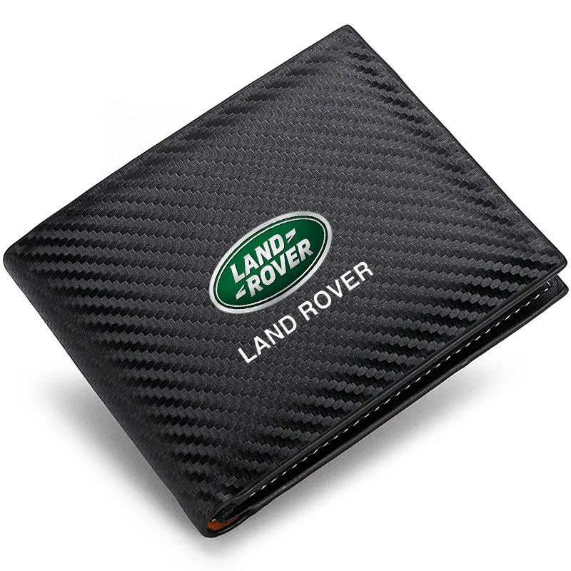 

Carbon Fiber Leather Car Wallets Bank Cards ID Card Storage Money Bag For Land Rover Range Rover L322 Sport Discovery Freelander