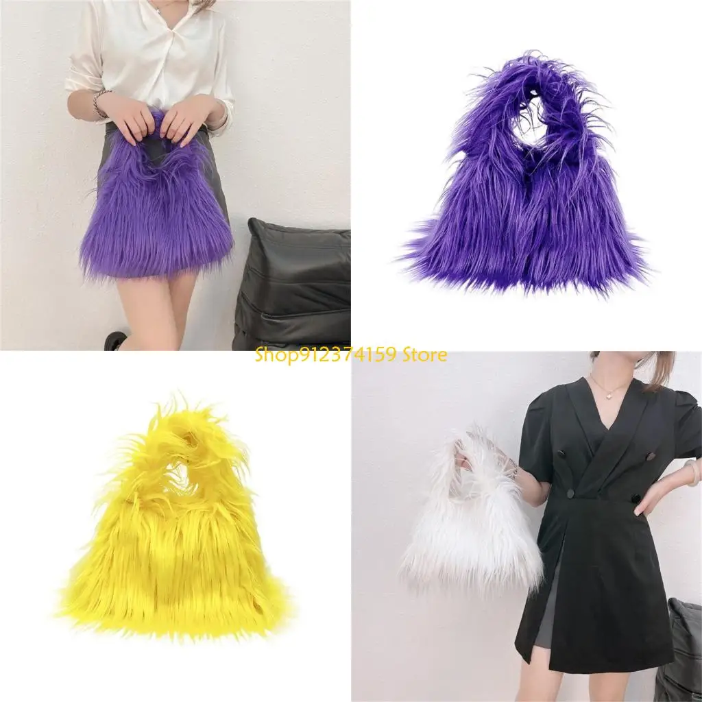 

G5AE Women Retro Shoulder Bag Winter Crossbody Bag Vintage Top Handle Bag for Daily