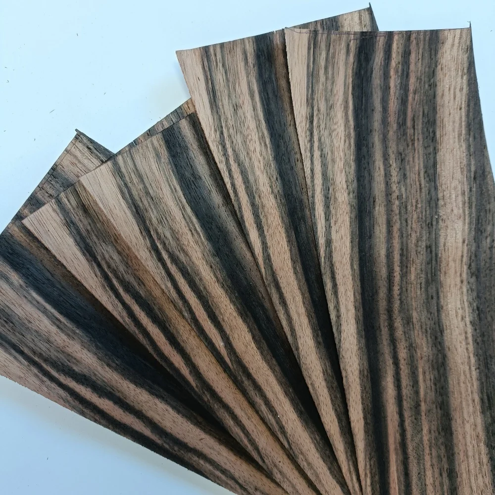 10 قطع من ورق قشرة خشب الأبنوس، تنطبق على مضرب تنس الطاولة ولوحة الأصابع وطباعة نقش يدوية وجيتار ماركيهري #3