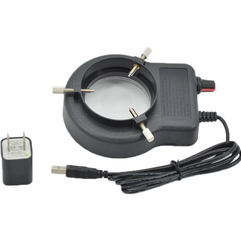 Lámpara de anillo LED ajustable, luz de microscopio estéreo de alta calidad