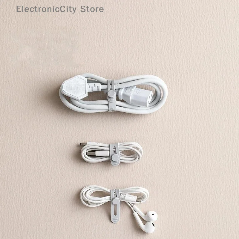 10 PCS Creative Silicone Cable Multifunctional Winder Strap Organizer Data Cable Headphone Cable Storage Charging Cable Sorting